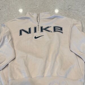 Nike Womens Zip-Up Sweatshirt in Cream
